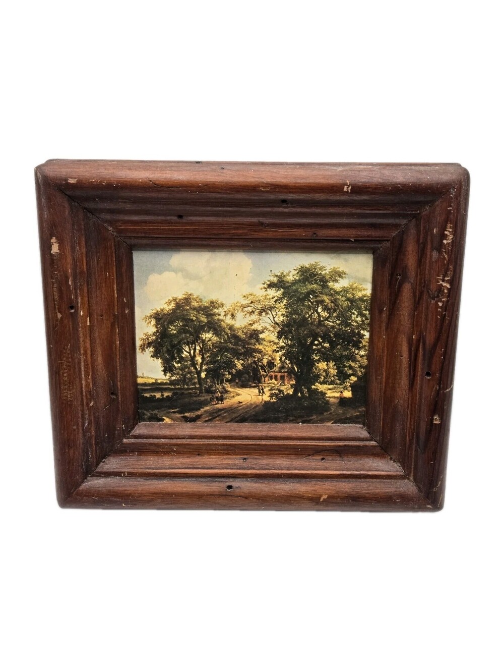 Vintage Meindert Hobbema Cottage In The Woods Framed Print Dutch Landscape Small